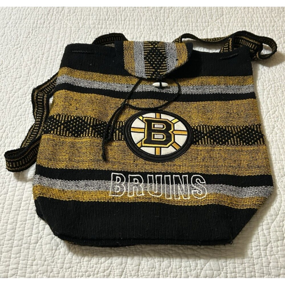 Boston Bruins Cinch Sack Backpack Black Yellow Size 16”x15.5”